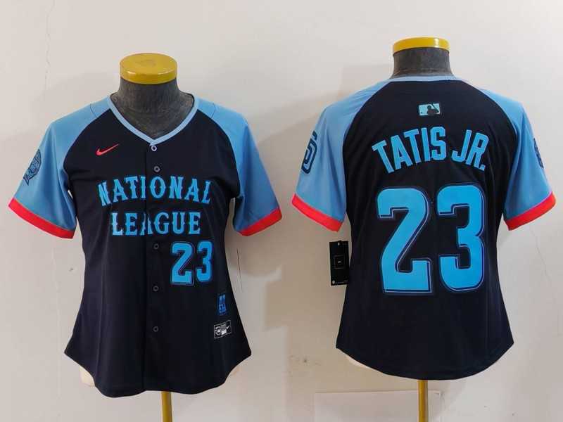 Womens San Diego Padres #23 Fernando Tatis Jr Number Navy 2024 All Star Limited Stitched Jersey->2024 mlb all-star->MLB Jersey